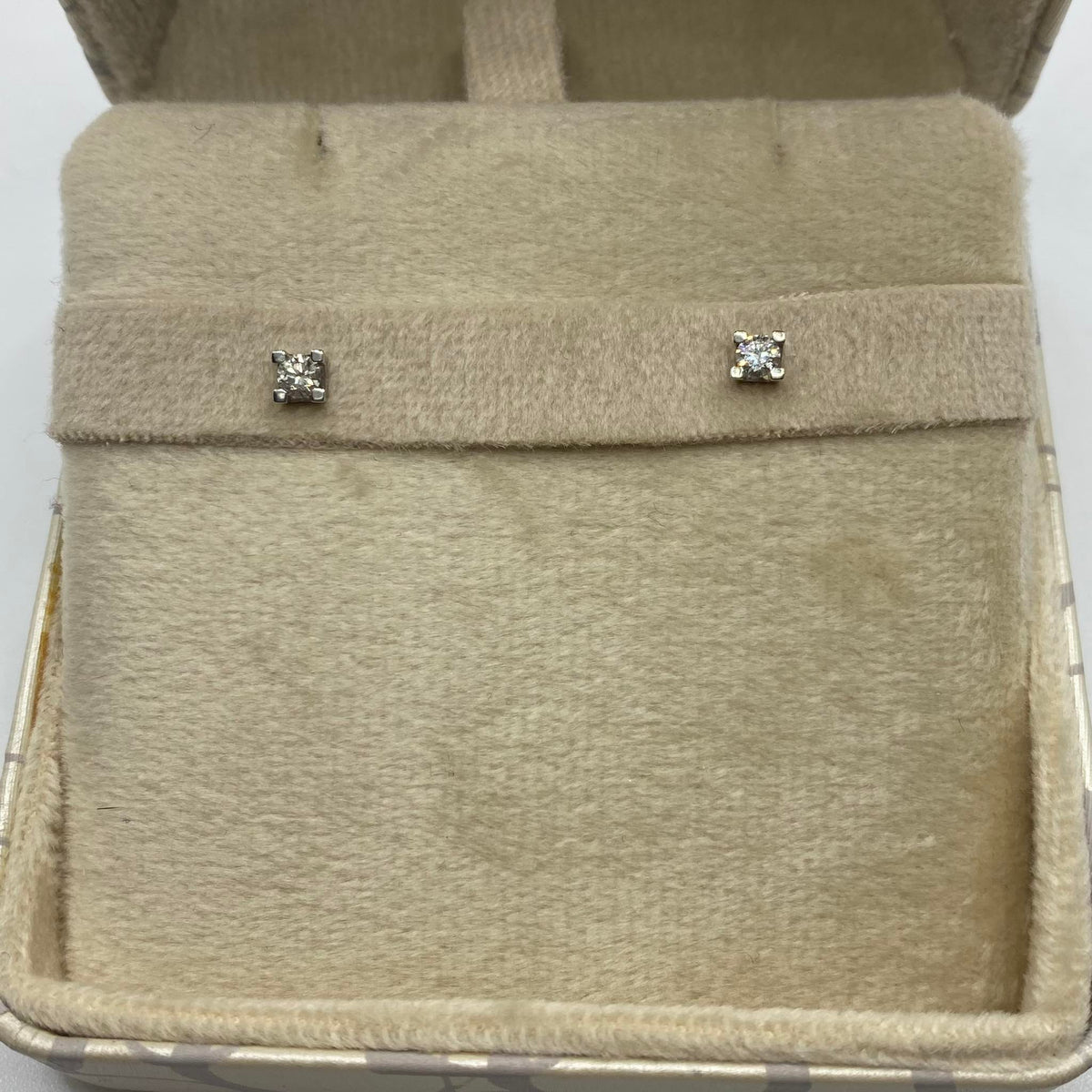 Orecchini Punto Luce Donna Oro 18KT con Diamante Ct 0.21