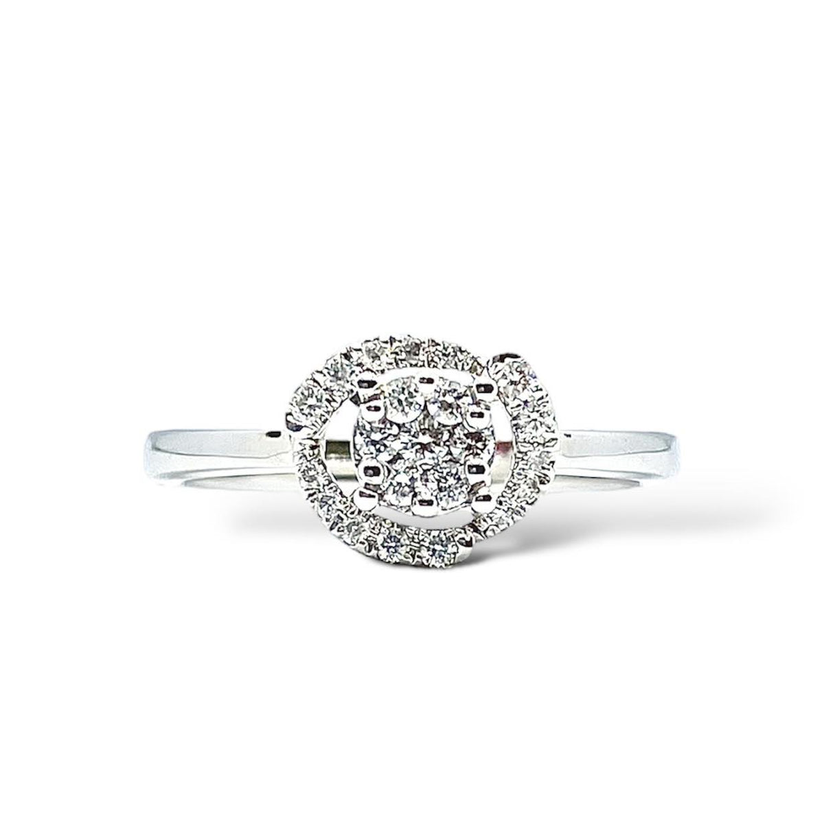 Anello Solitario Donna Oro 18KT con Diamante Ct. 0.20
