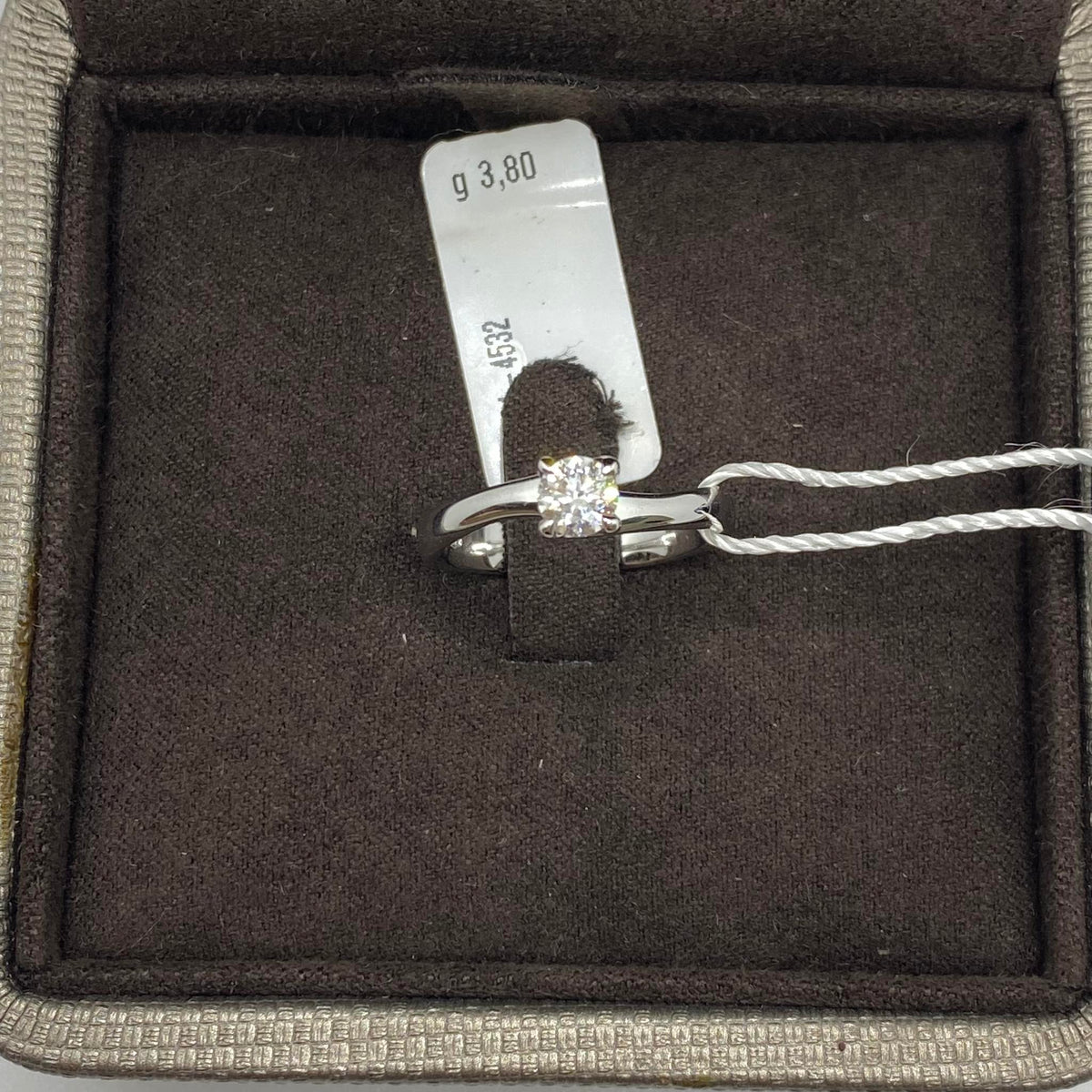 Anello Crivelli Solitario in Oro 18KT 18KT e Diamante Ct 0.40