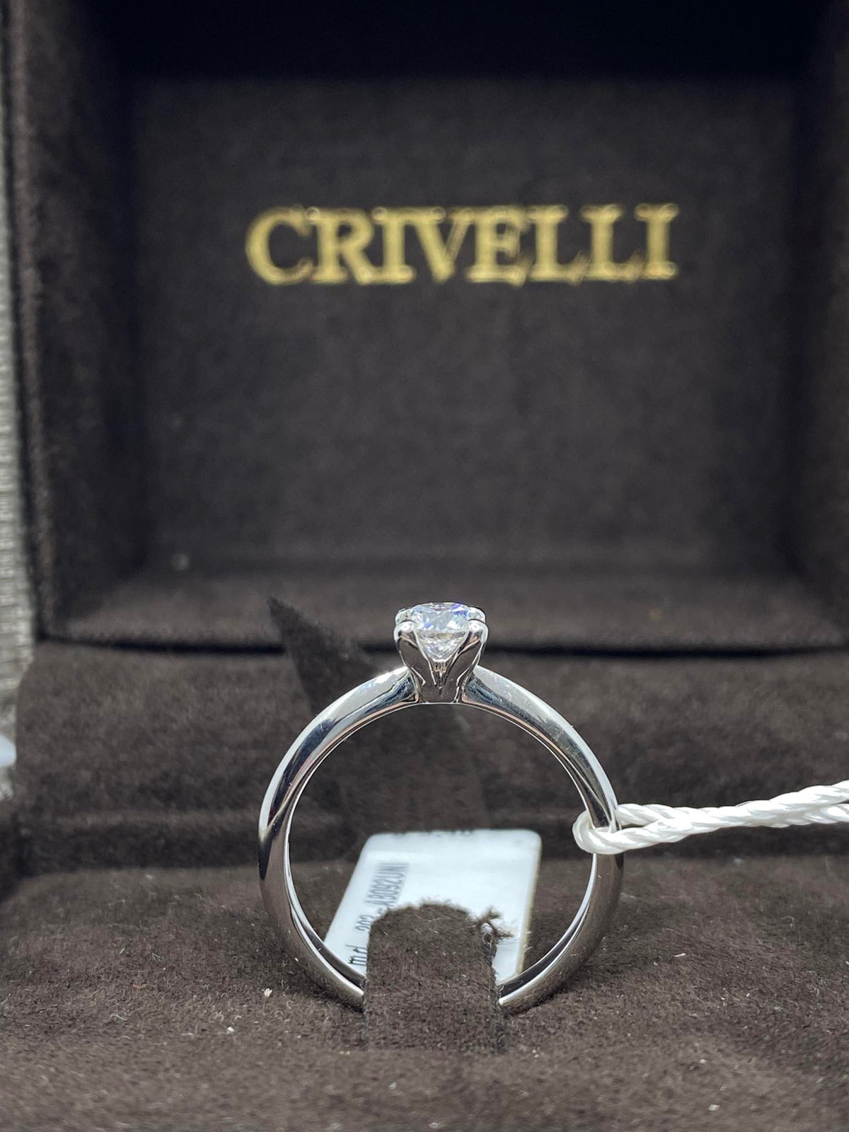 Anello Crivelli Solitario in Oro 18KT 18KT e Diamante Ct 0.46