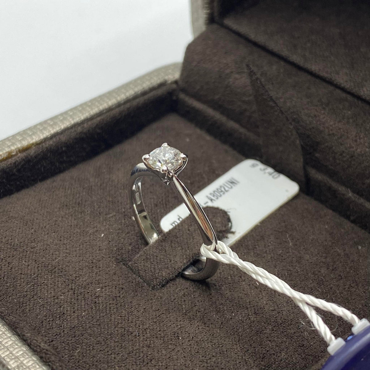 Anello Crivelli Solitario in Oro 18KT 18KT e Diamante Ct 0.46