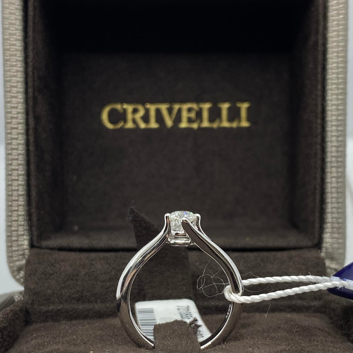 Anello Crivelli Solitario in Oro 18KT 18KT e Diamante Ct 0.41