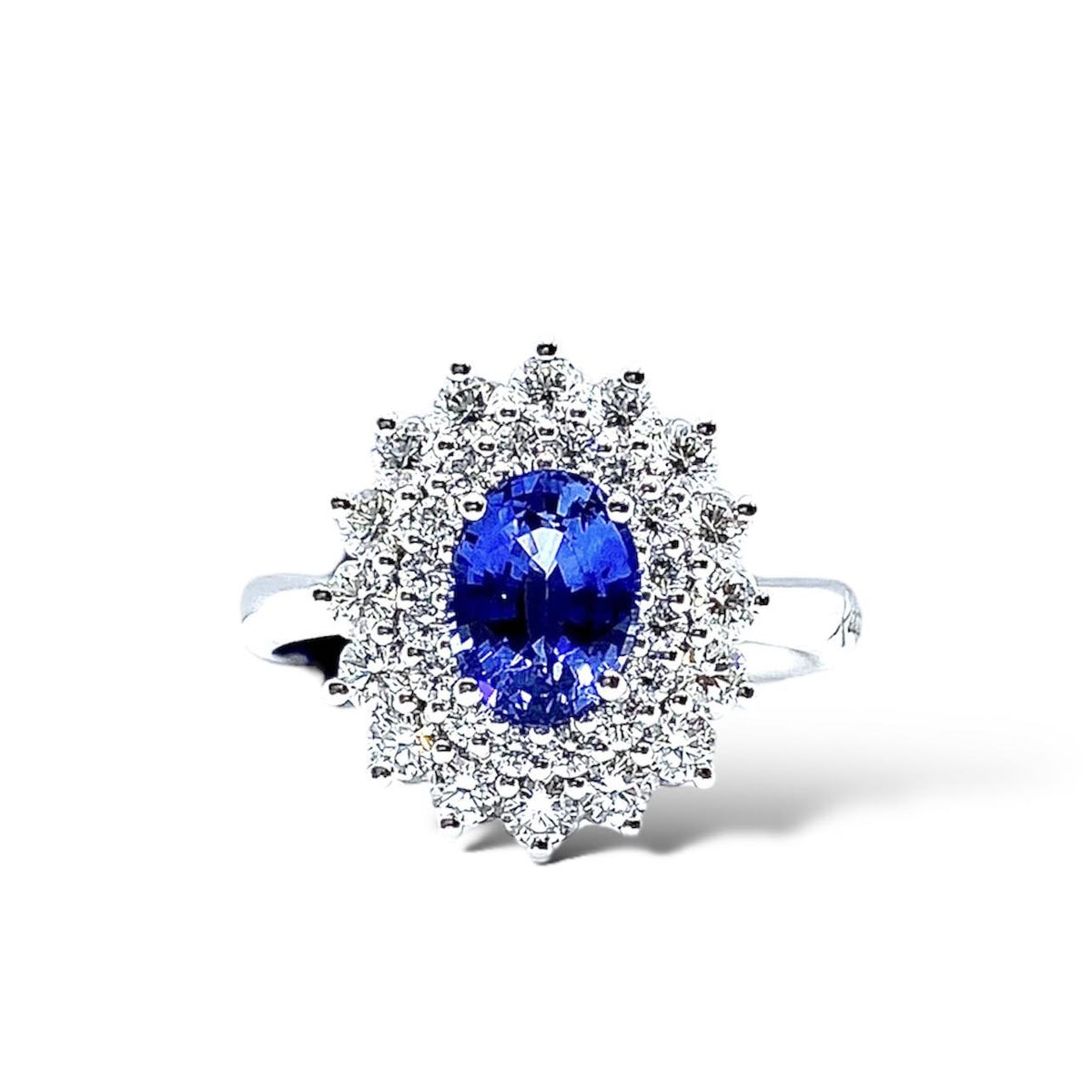 Anello Recarlo con Diamanti e Zaffiro ct 1.30