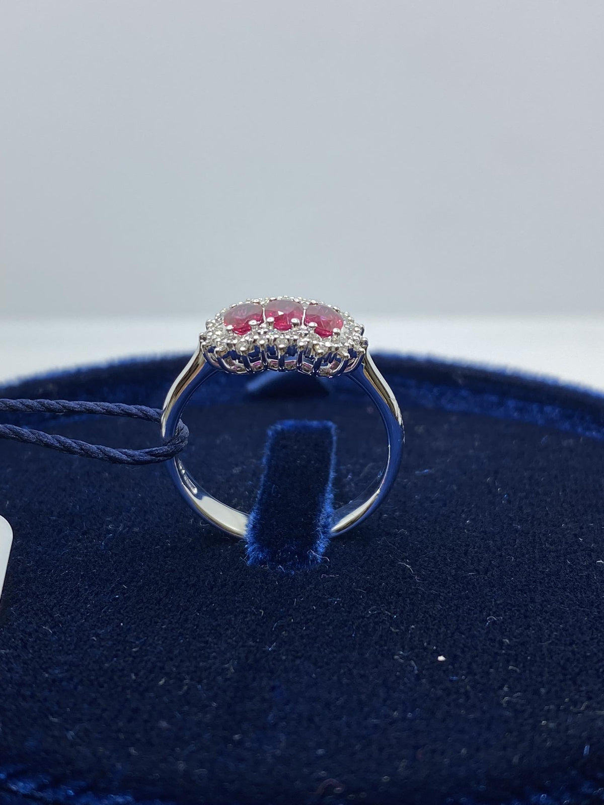 Anello Trilogy Recarlo Camelia con Diamanti e Rubini