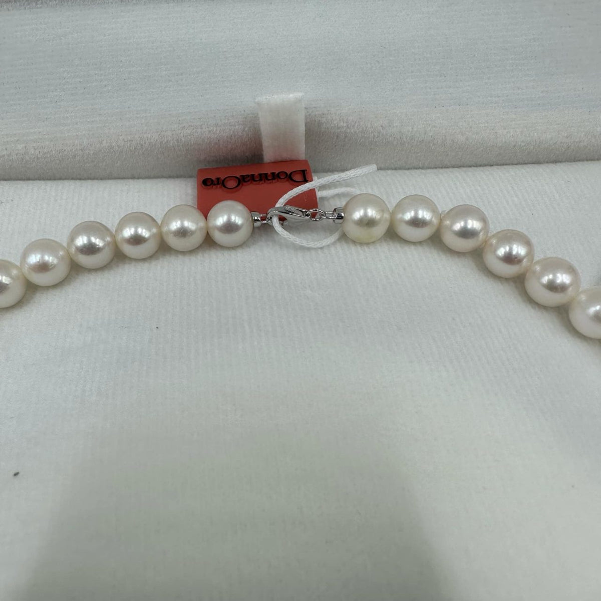 Collana Donna Oro 18KT con Perle Naturali mm 7,5-8