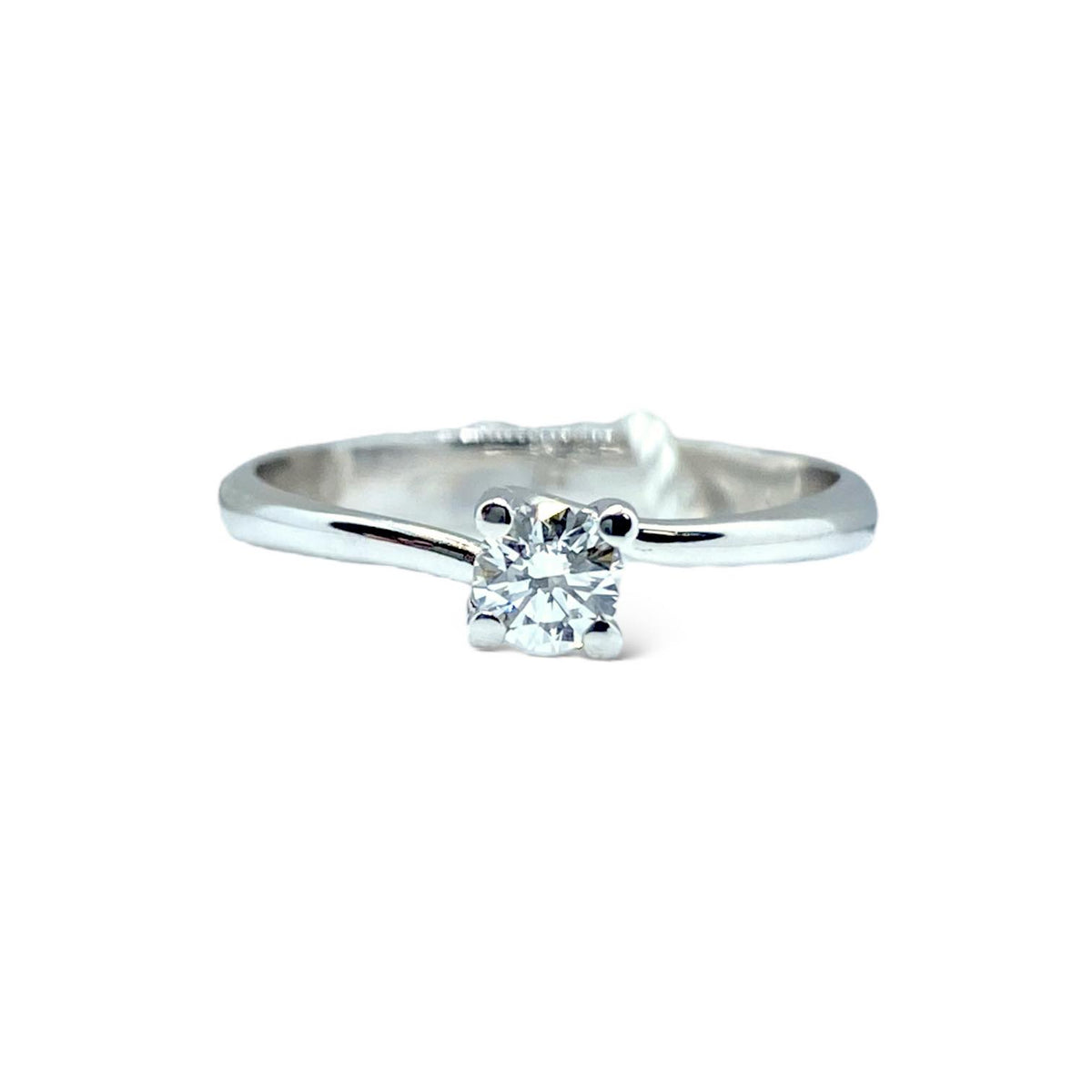 Anello Solitario in Oro 18KT 18KT e Diamante Ct. 0,23 G VS