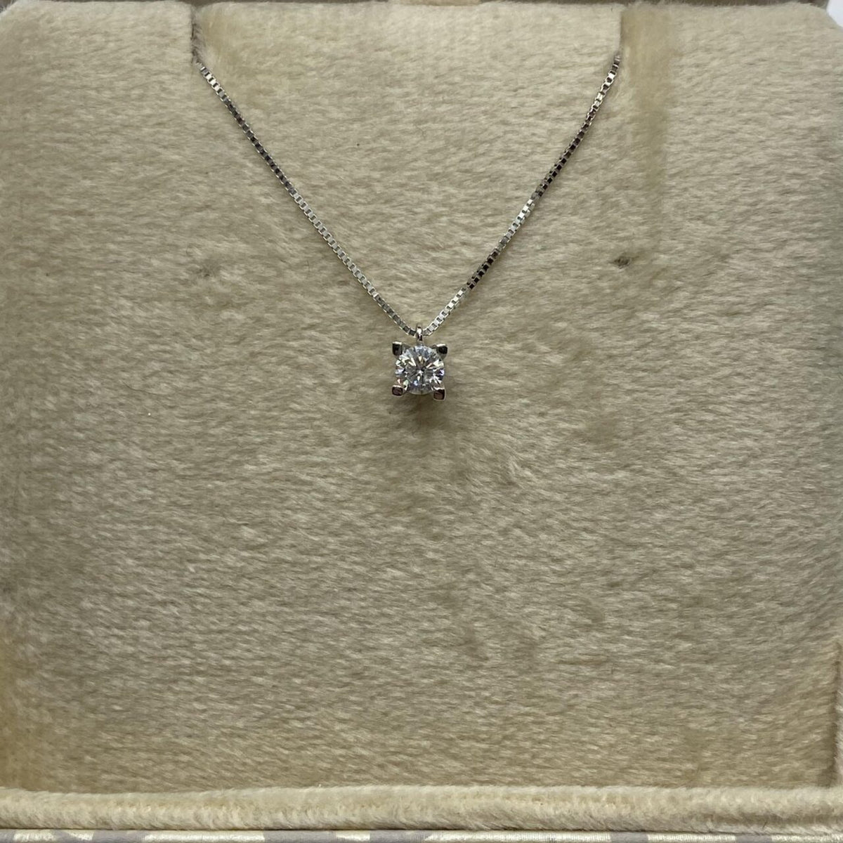 Collana Punto Luce Donna Oro 18KT con Diamante Ct 0.18