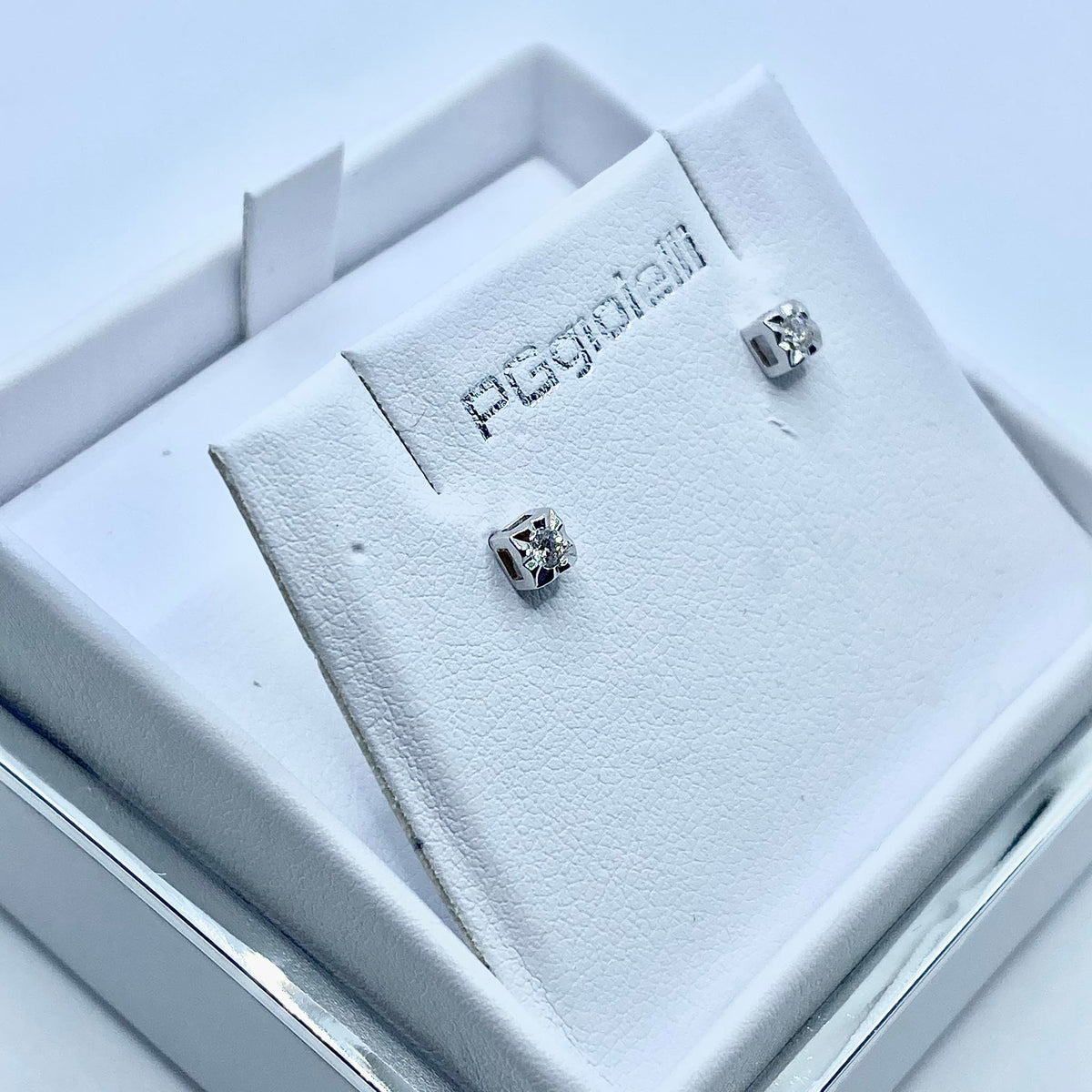 Orecchini Punto Luce Pg Gioielli con Diamanti Ct. 0,08