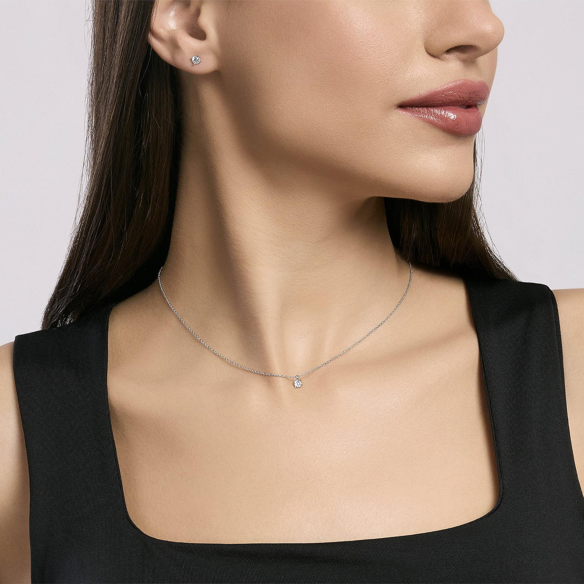 Collana Punto Luce Donna Mabina in Argento Shiny