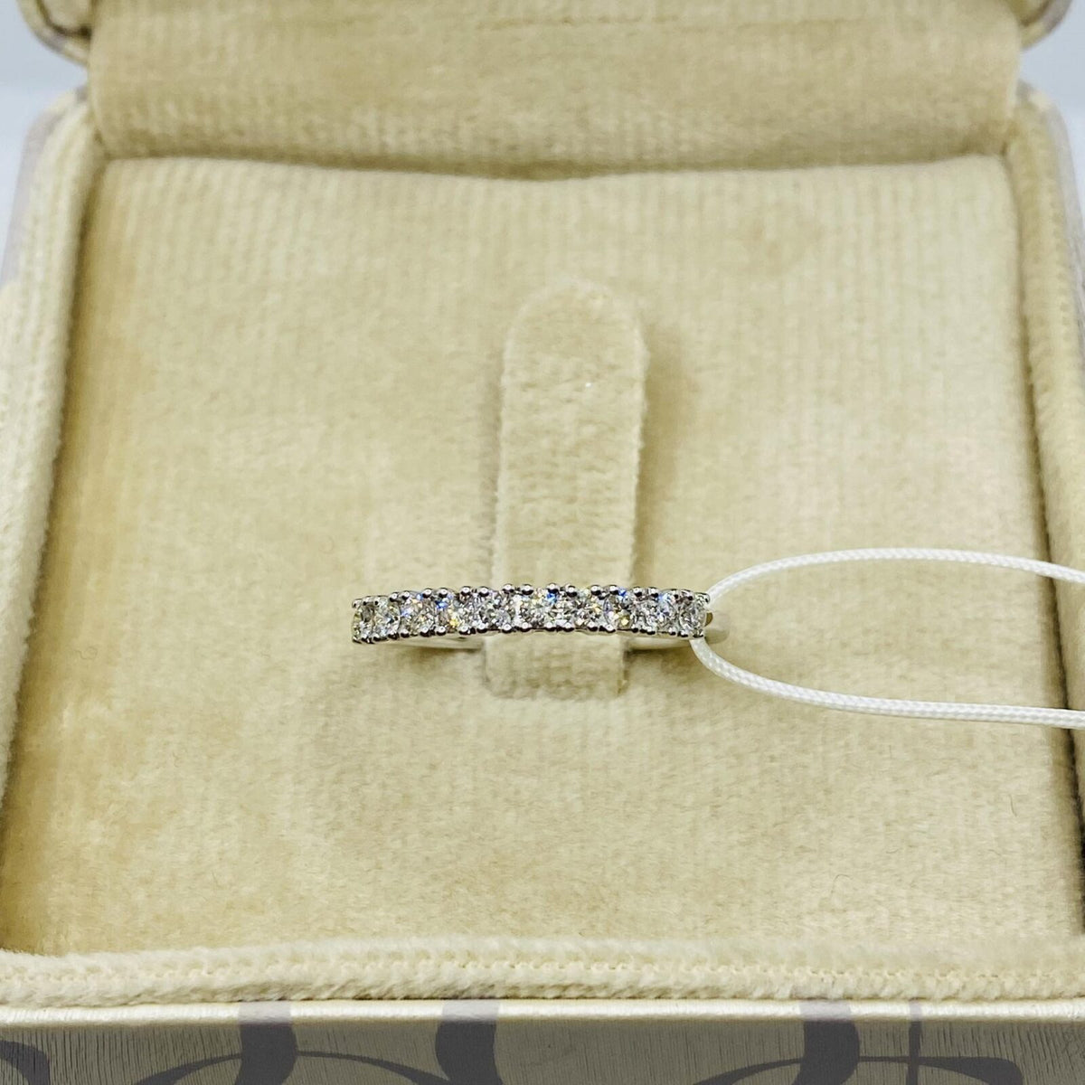 Anello Veretta a Dieci Donna Oro 18KT con Diamanti Ct. 0,30