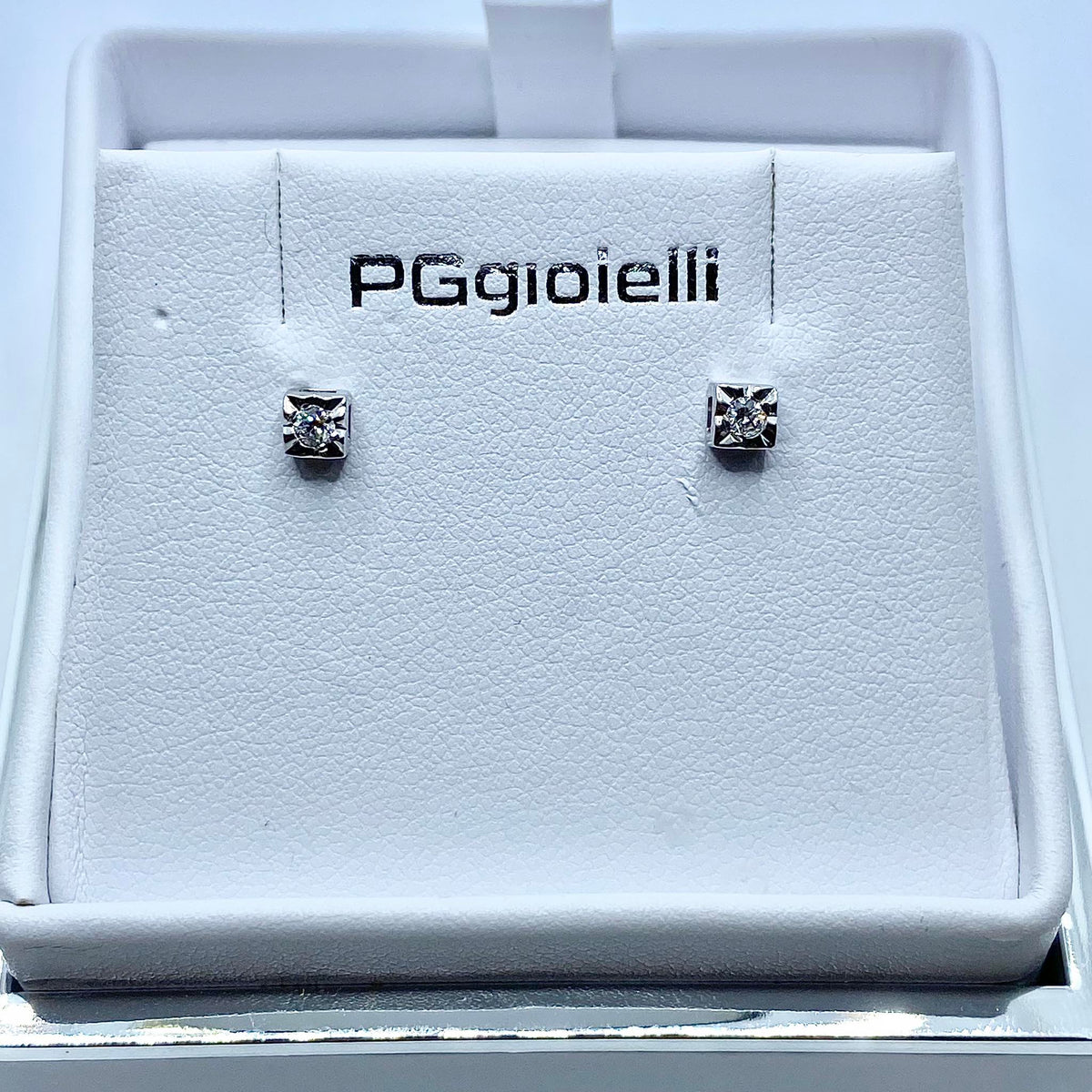 Orecchini Punto Luce Pg Gioielli con Diamanti Ct. 0,08