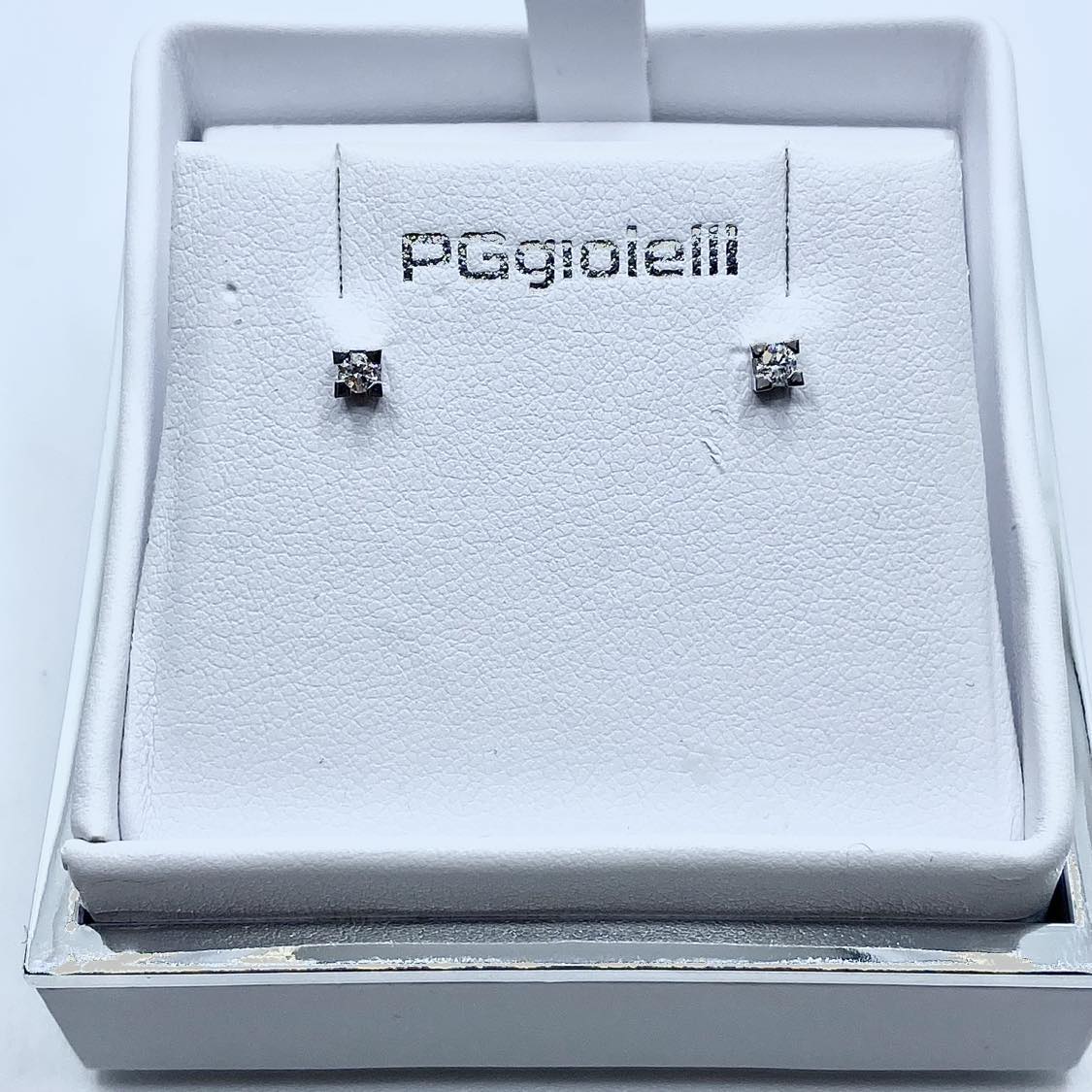 Orecchini Punto Luce Pg Gioielli con Diamanti Ct. 0,10