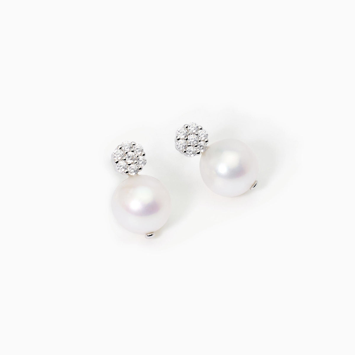 Orecchini Donna Mabina in Argento con Zirconi e Perle - 563603