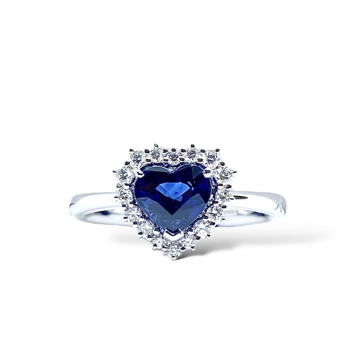Anello Donna Recarlo a Cuore con Zaffiro e Diamanti