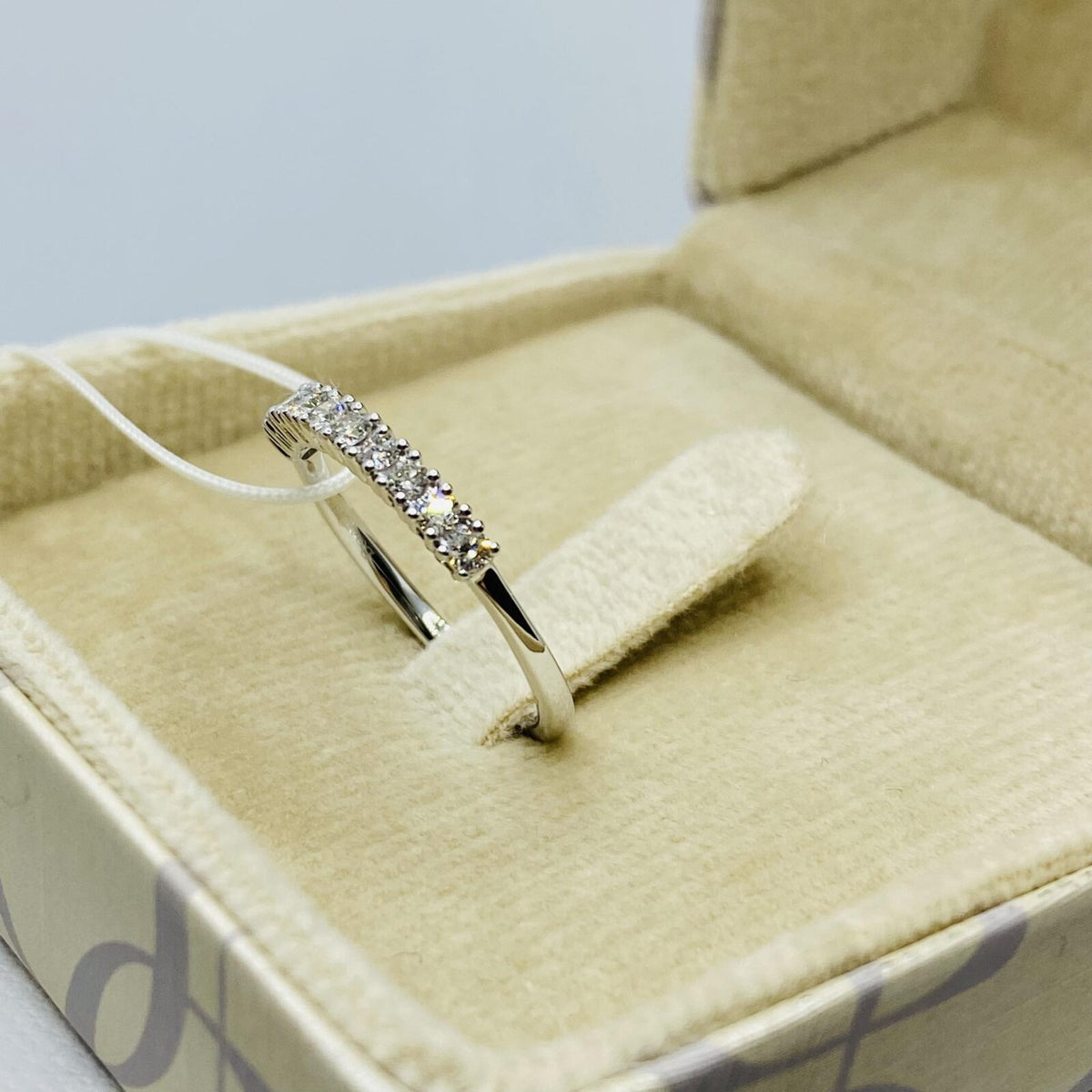 Anello Veretta a Dieci Donna Oro 18KT con Diamanti Ct. 0,30