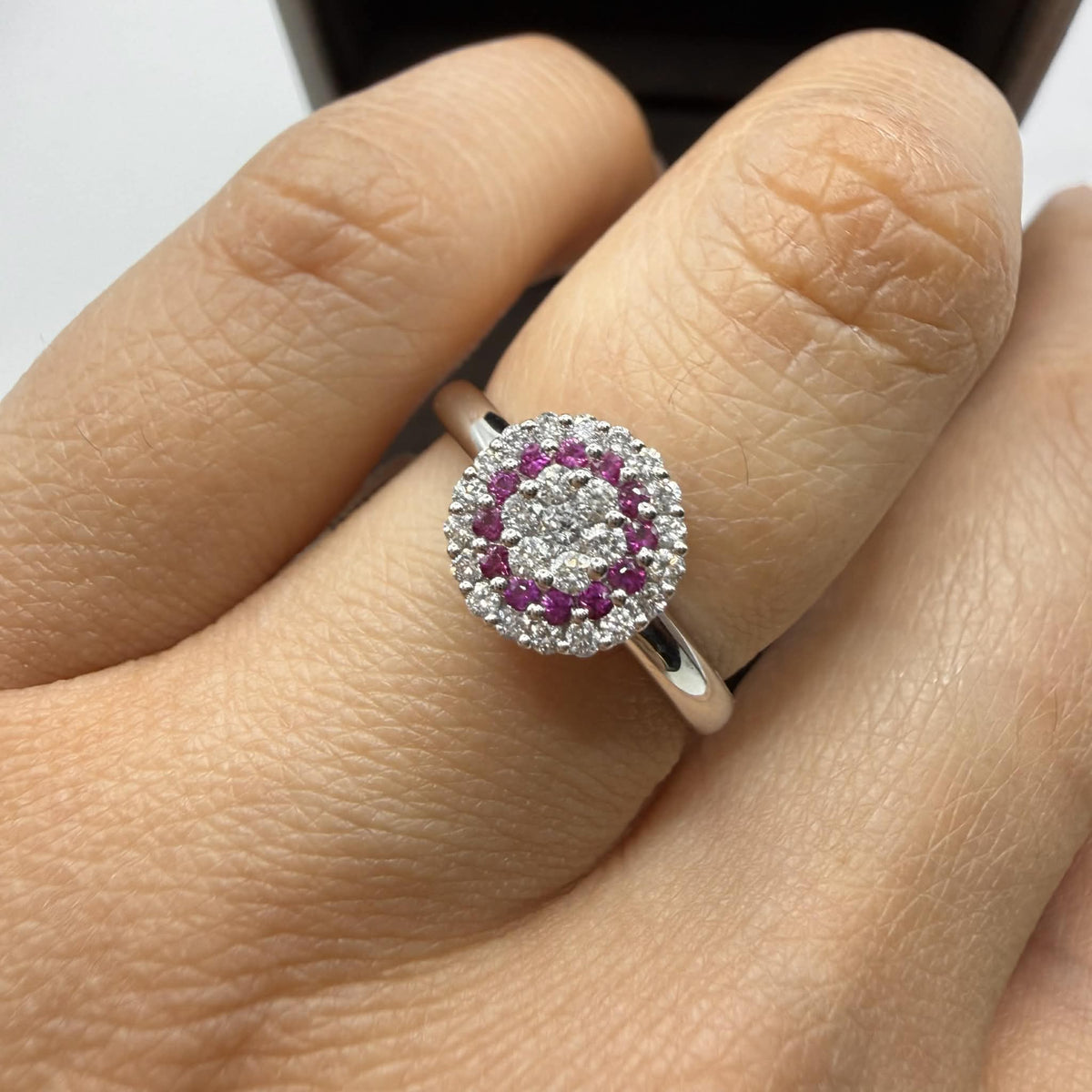 Anello Donna Crivelli in Oro 18KT 18KT con Rubini e Diamanti