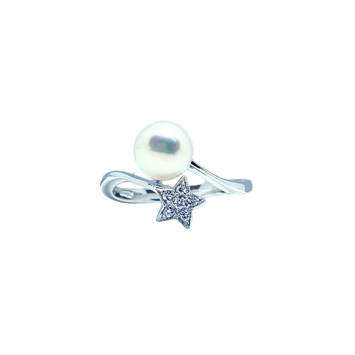 Anello Mikawa in Oro 18KT 18KT con Perla di Acqua Salata e Diamanti