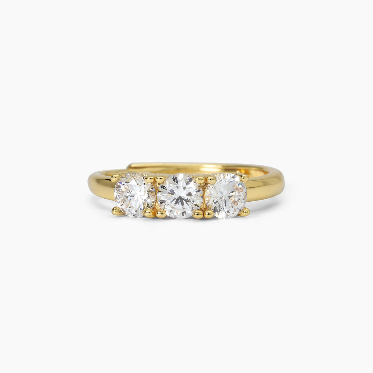 Anello Donna Trilogy Mabina in Argento Dorato e Zirconi