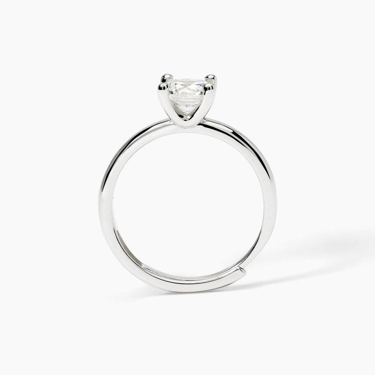 Anello Solitario Mabina in Argento e Zircone