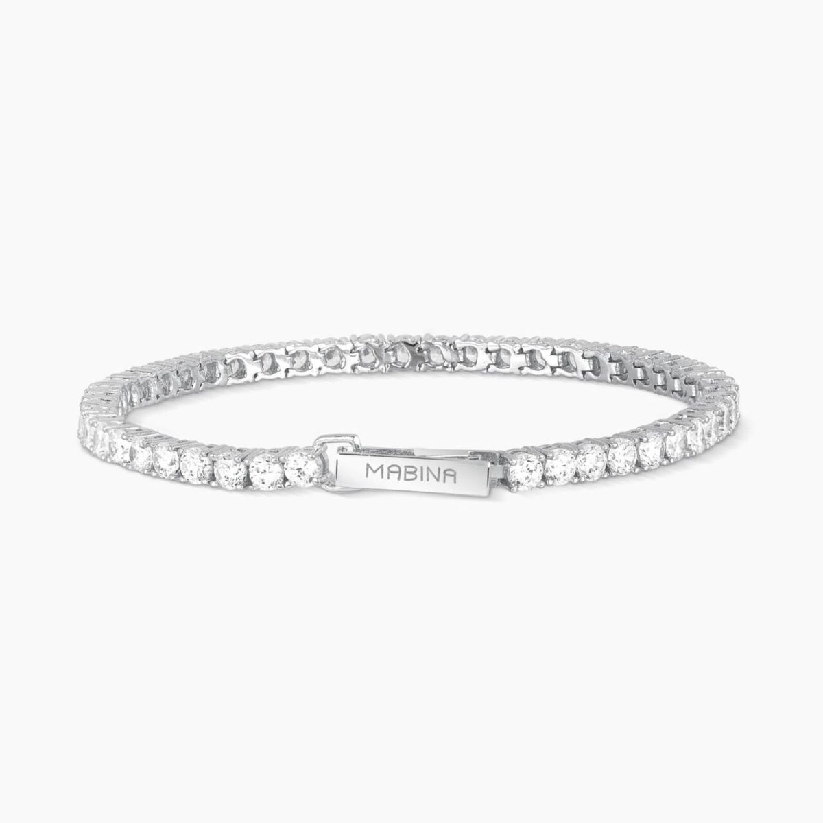 Bracciale Tennis da Donna Mabina in Argento con Zirconi