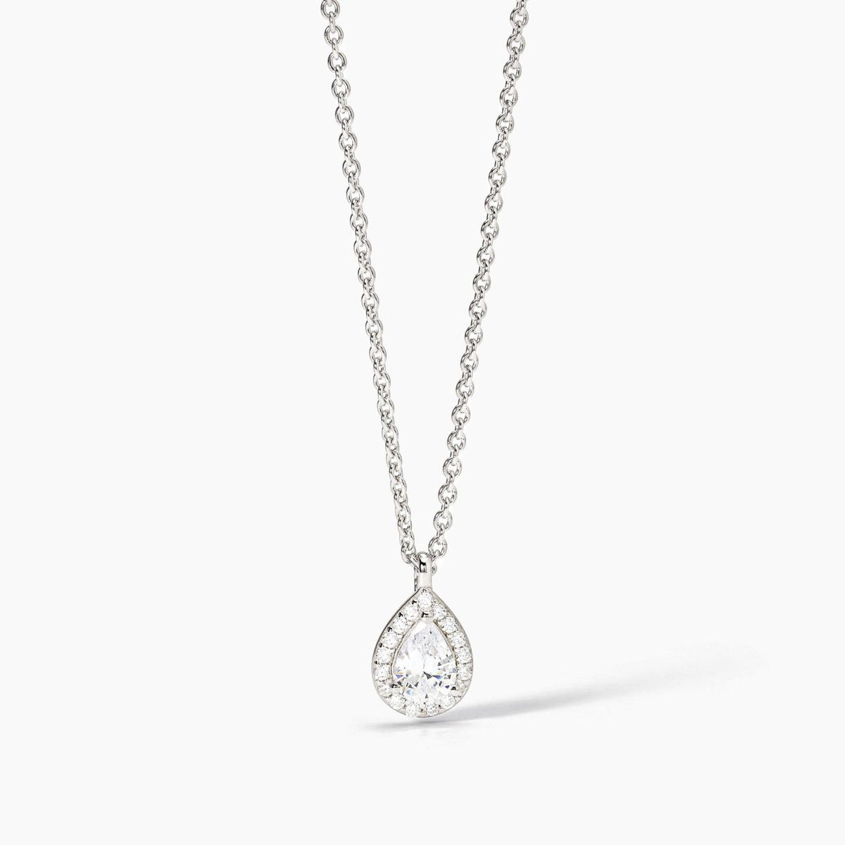 Collana con Goccia Mabina in Argento e Zirconi