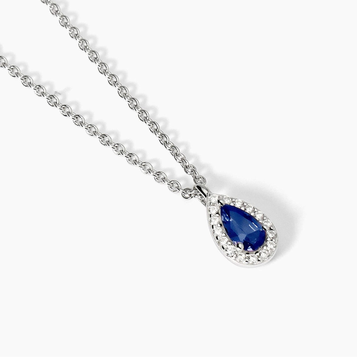 Collana Donna Mabina a Goccia in Argento con Zirconi