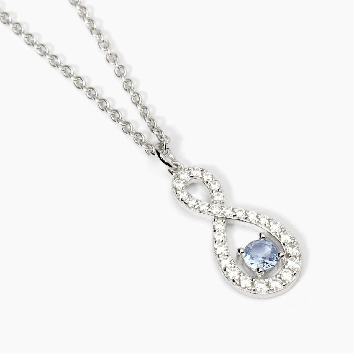 Collana Donna Mabina con Infinito in Argento con Zirconi