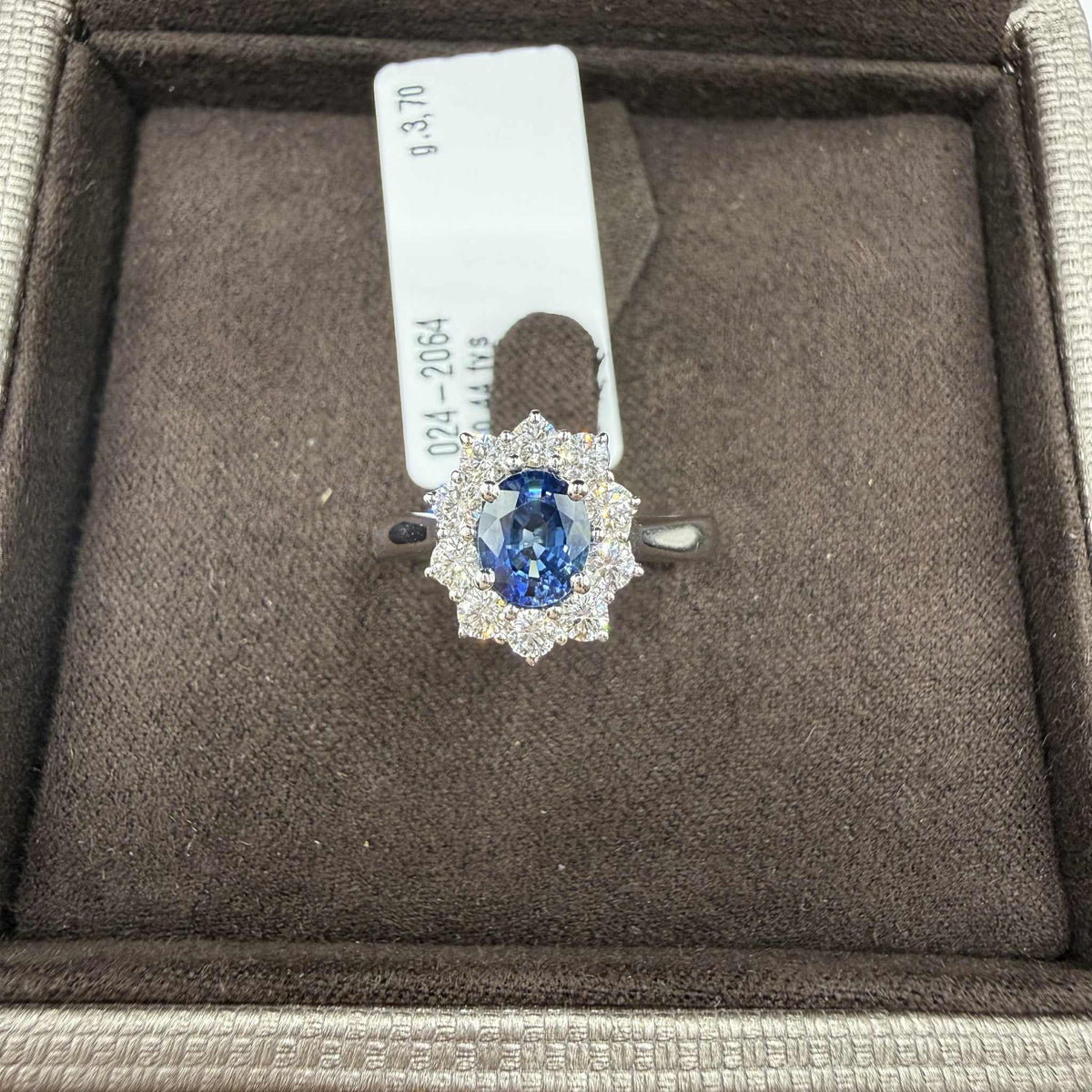 Anello Donna Crivelli con Zaffiro 0,89 e Diamanti