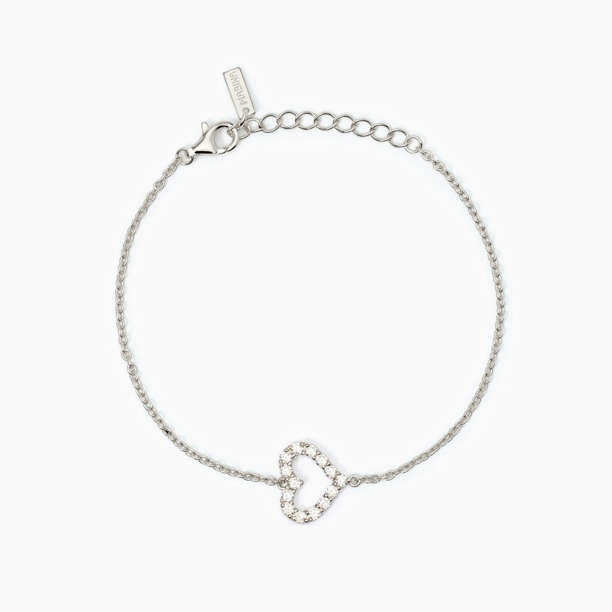 Bracciale con Cuore Mabina in Argento e Zirconi