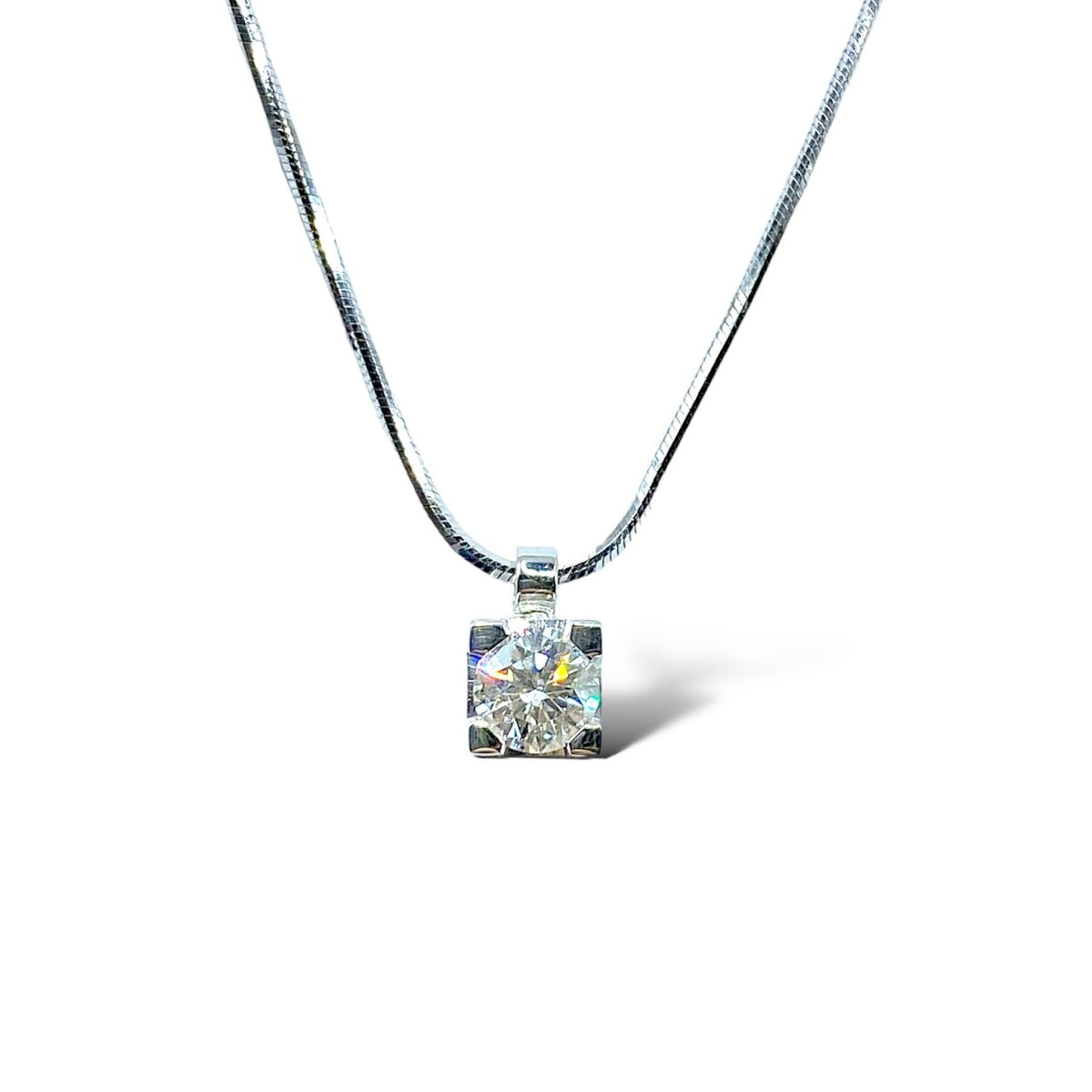 Collana Recarlo Punto Luce in Oro 18KT e Diamante Ct 0.35 F-IF
