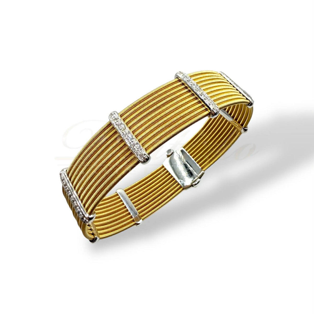 Bracciale Semi Rigido Marco Bicego in Oro 18KT 18KT con Diamanti