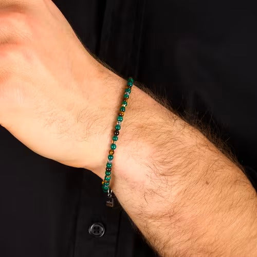Bracciale Uomo Morellato Terra in Acciaio e Occhio di Tigre