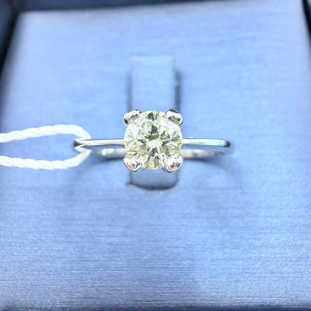 Anello Solitario in Oro 18KT 18KT e Diamante Ct. 0.48 J-SI1
