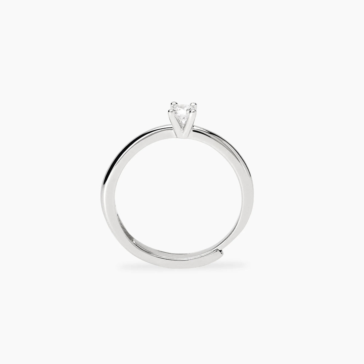Anello Solitario Mabina My Diamond in Argento e Diamante Lab-grown Ct.0.14