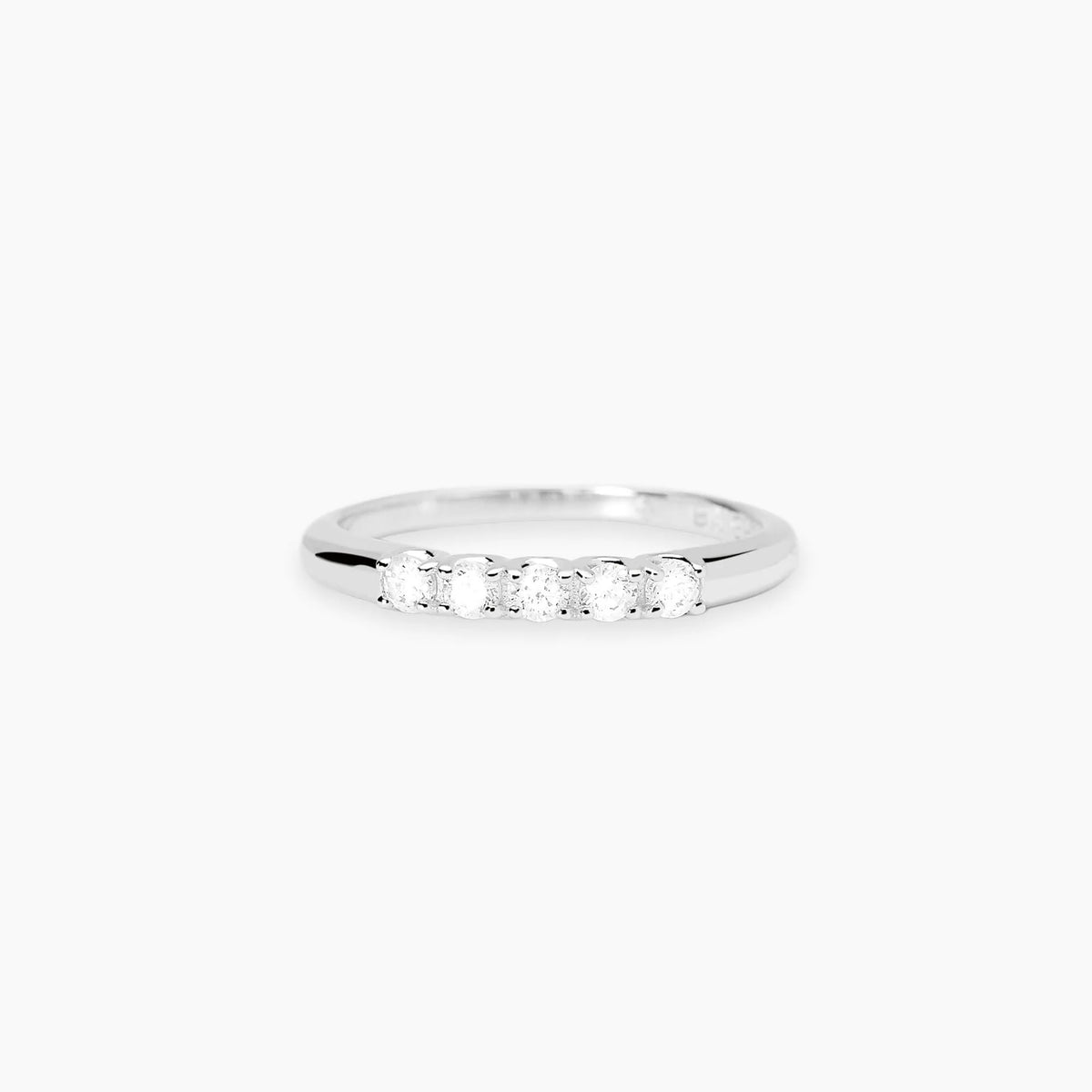 Anello Veretta a 5 Mabina My Diamond in Argento e Diamanti Lab-grown ct. 0,25