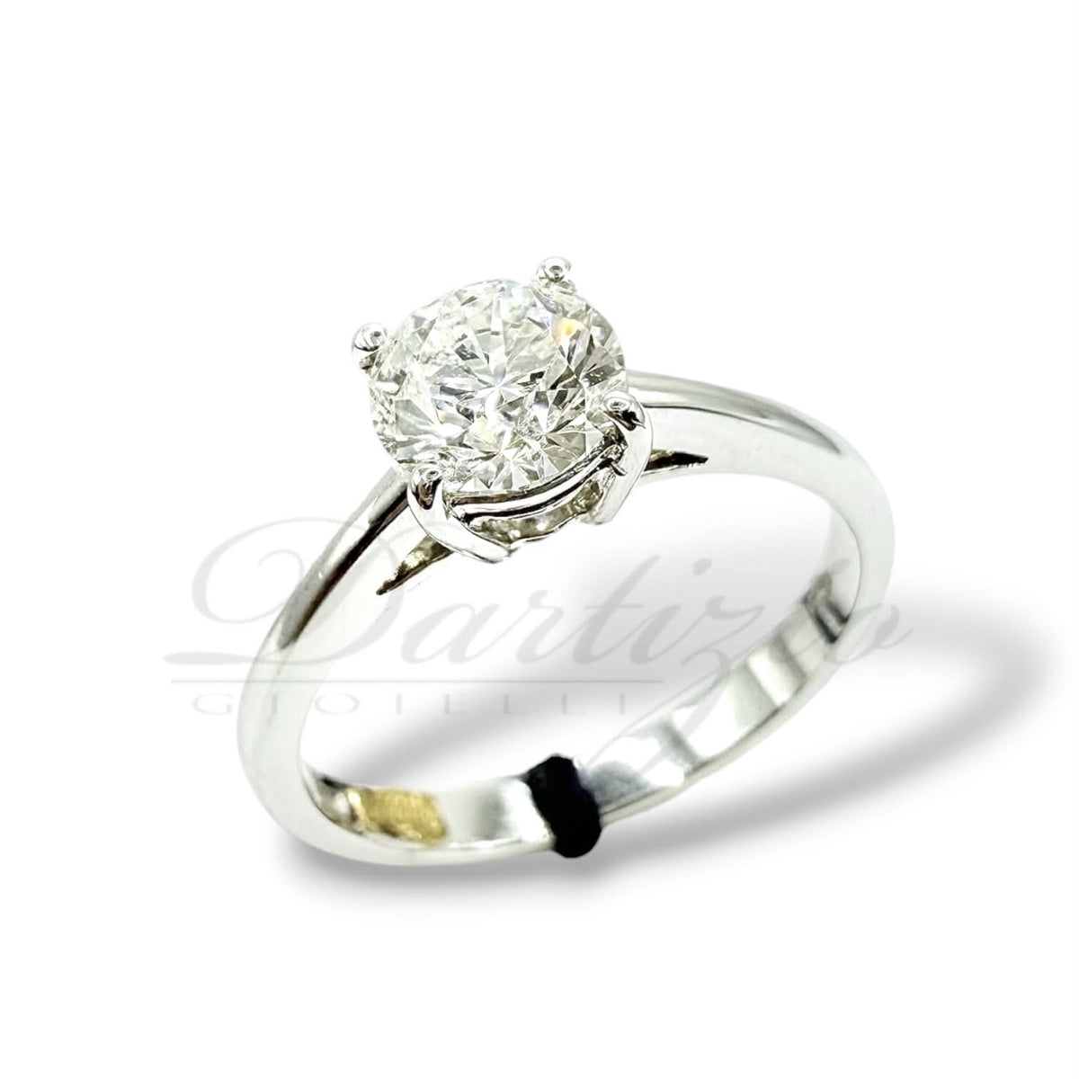 Anello Solitario Recarlo in Oro 18KT 18KT con Diamante ct 0.80
