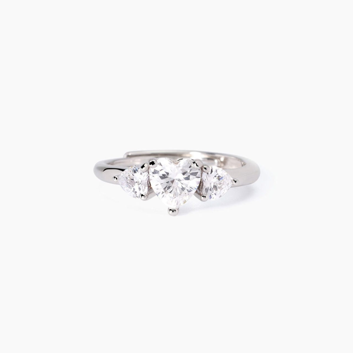 Anello Trilogy Mabina a Cuore in Argento