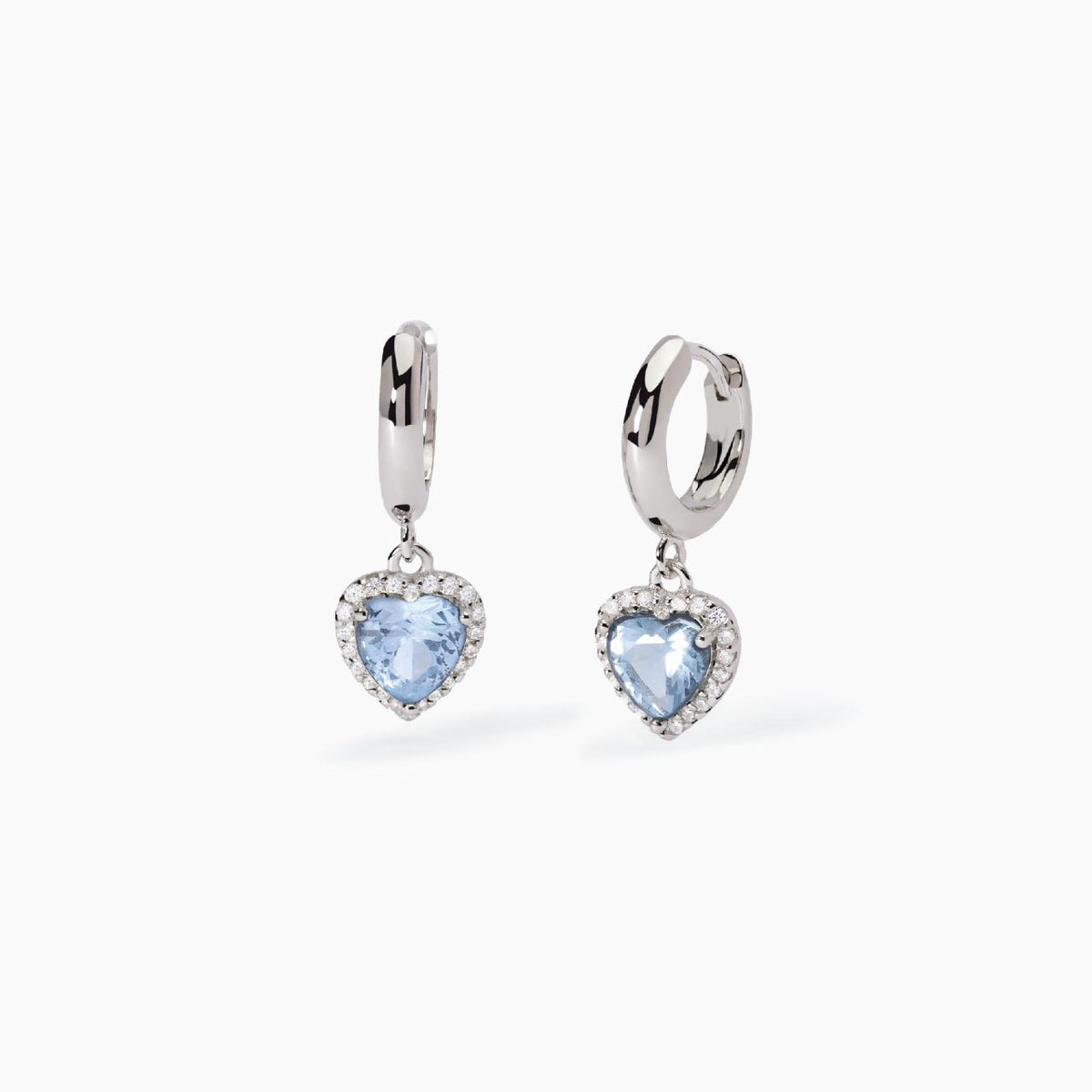 Orecchini a Cerchio Mabina con Pendenti in Argento con Zirconi