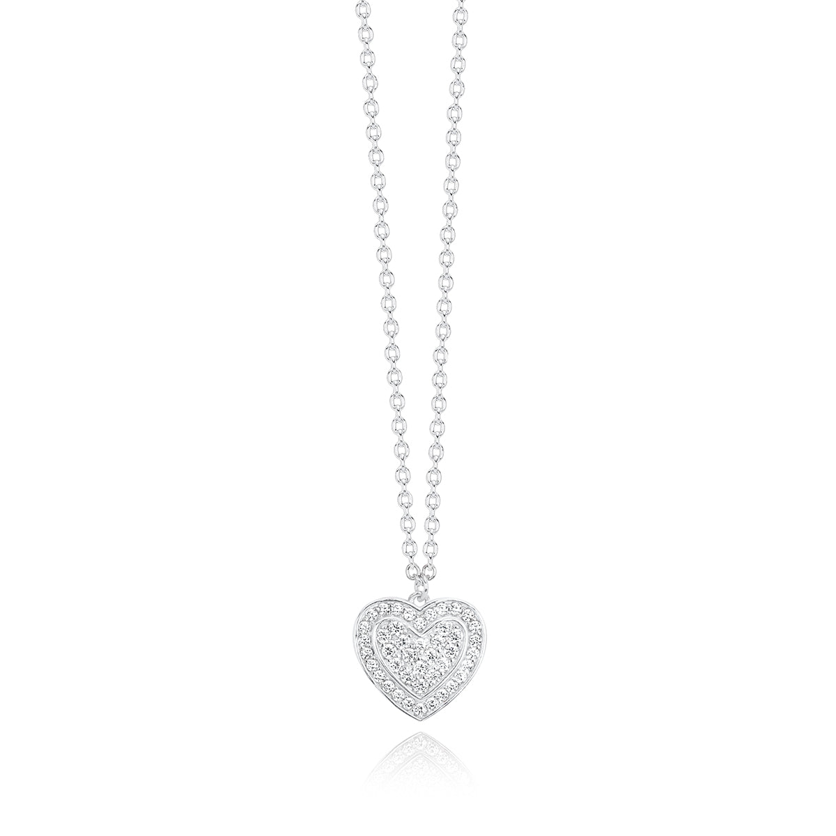 Collana Donna Mabina in Argento e Zirconi con Cuore