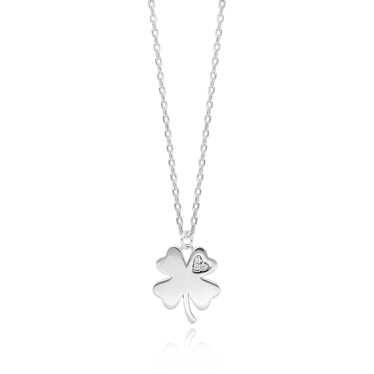 Collana Donna Mabina Argento con Quadrifoglio 553372