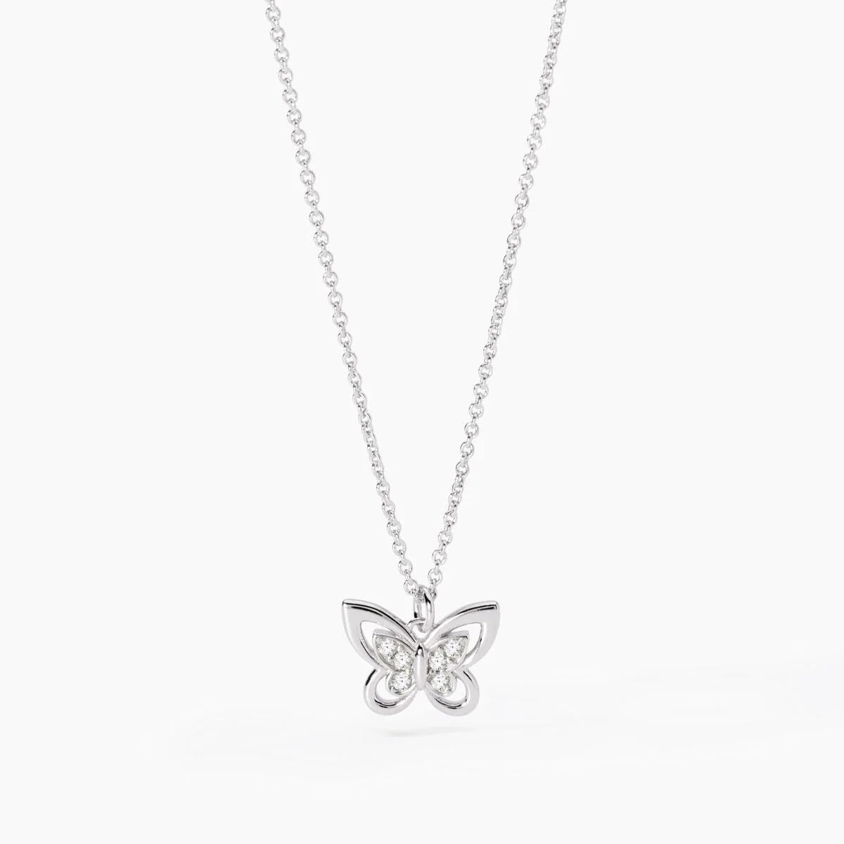 Collana Mabina con Farfalla in Argento e Zirconi