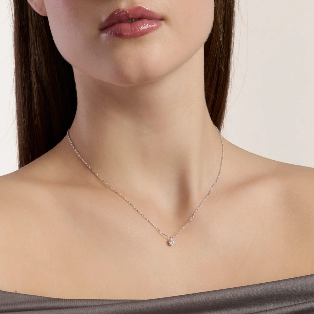 Collana Punto Luce Mabina My Diamond in Argento e Diamante Lab-grown ct. 0.25