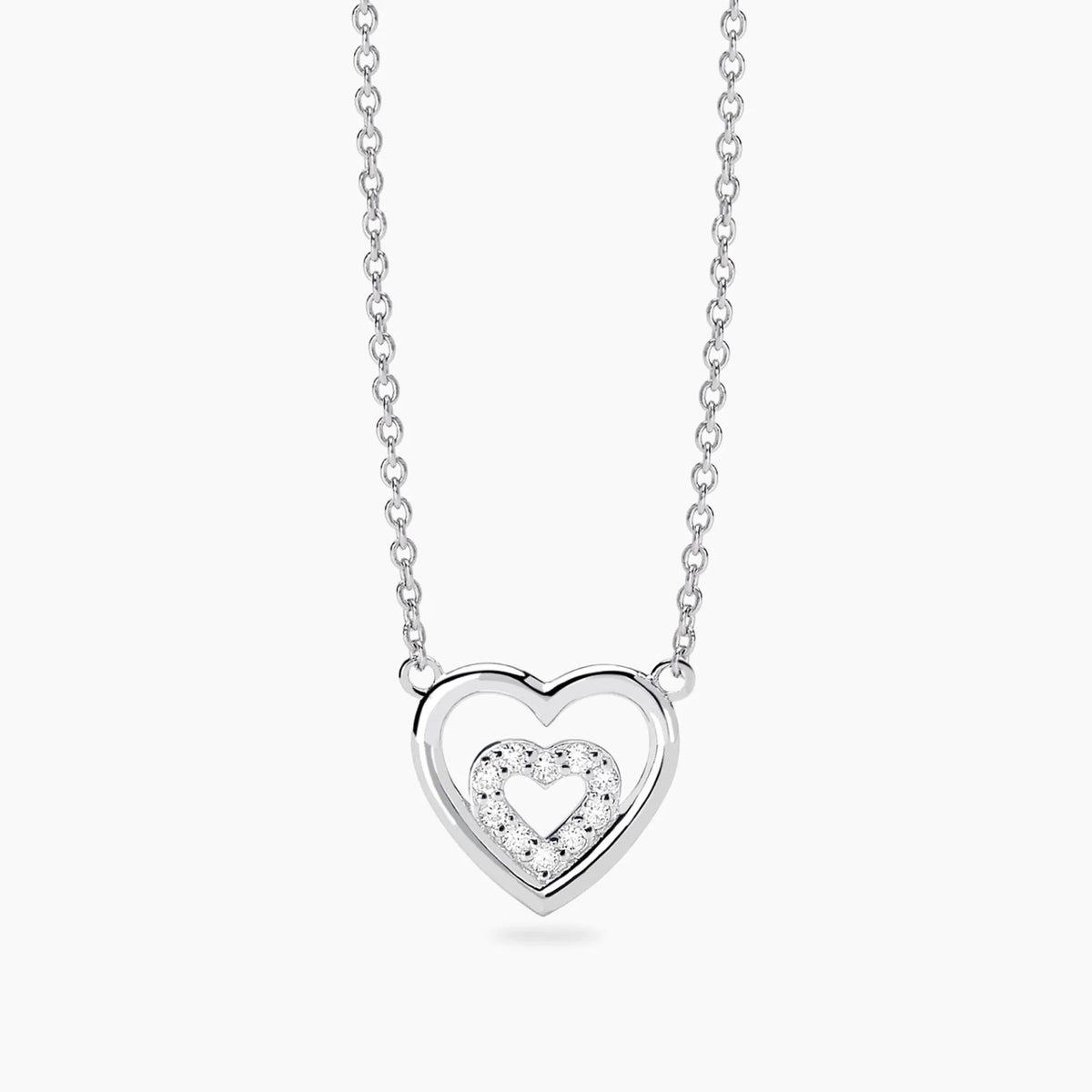 Collana con Cuore Mabina My Diamond in Argento e Diamanti Lab Grown