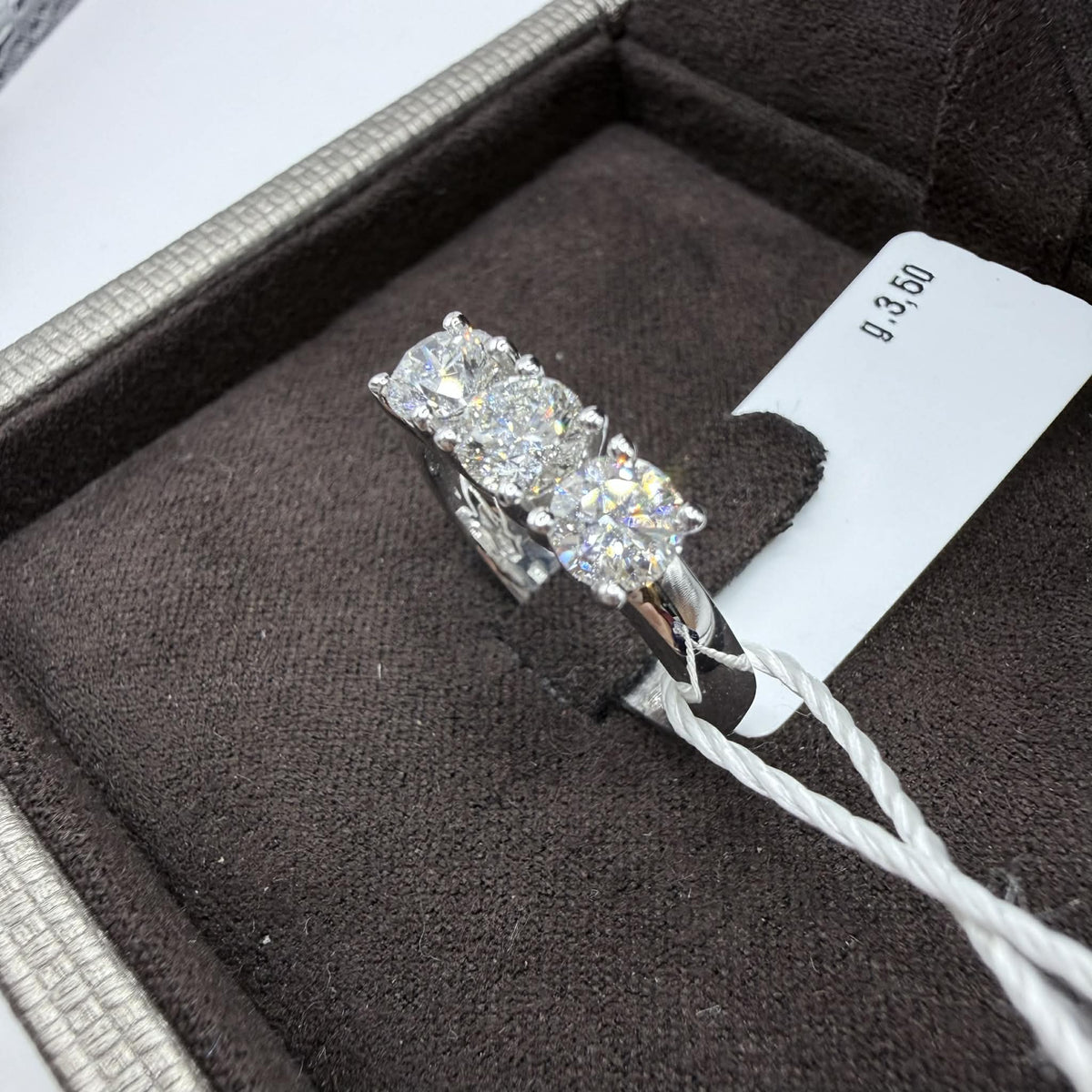 Anello Crivelli Trilogy in Oro 18KT e Diamanti Ct 1.20