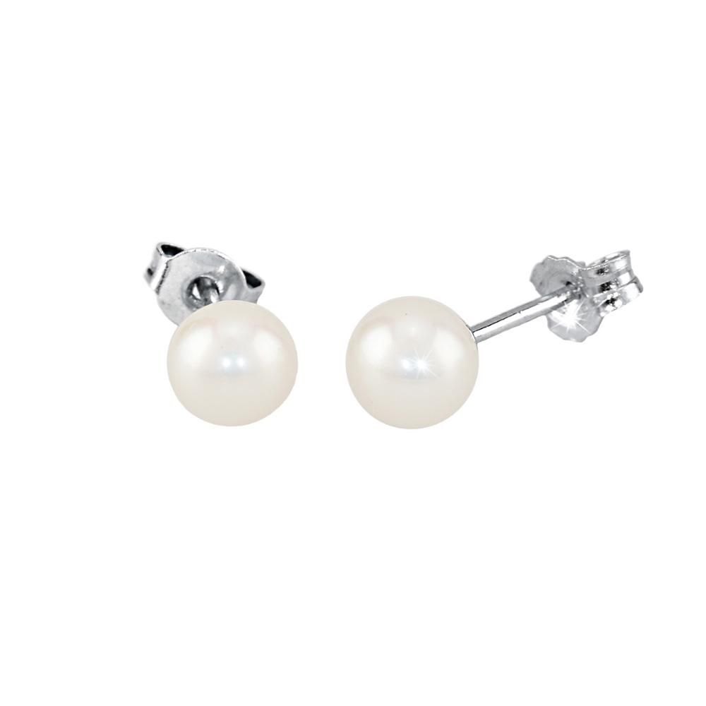 Orecchini a Lobo Mabina Donna in Argento e Perle