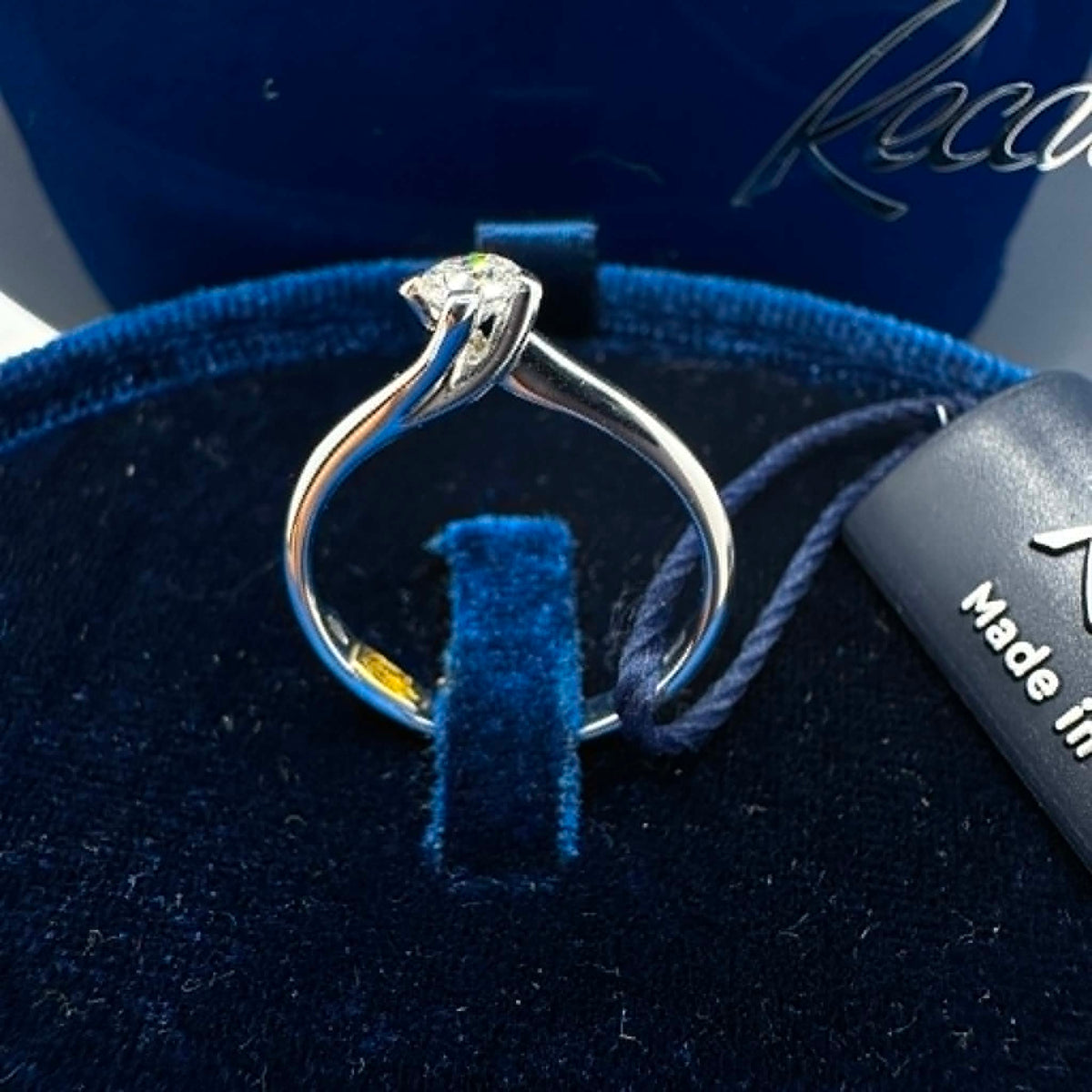 Anello Solitario Recarlo in Oro 18KT 18KT e Diamante 0,24 G-IF
