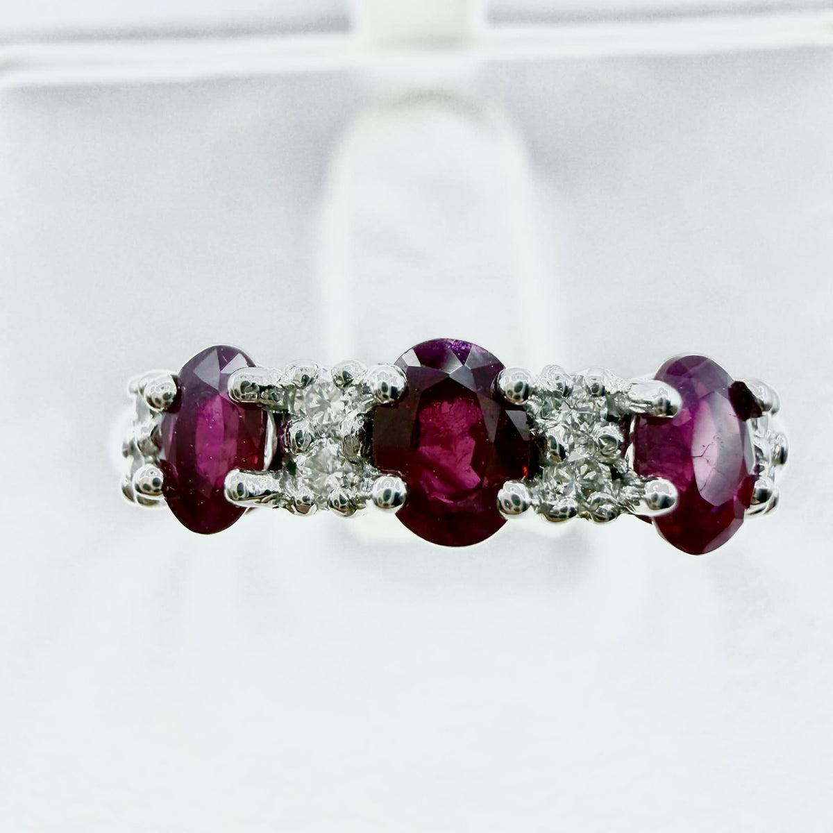 Anello Donna Miluna Trilogy in Oro 18KT con Rubini e Diamanti