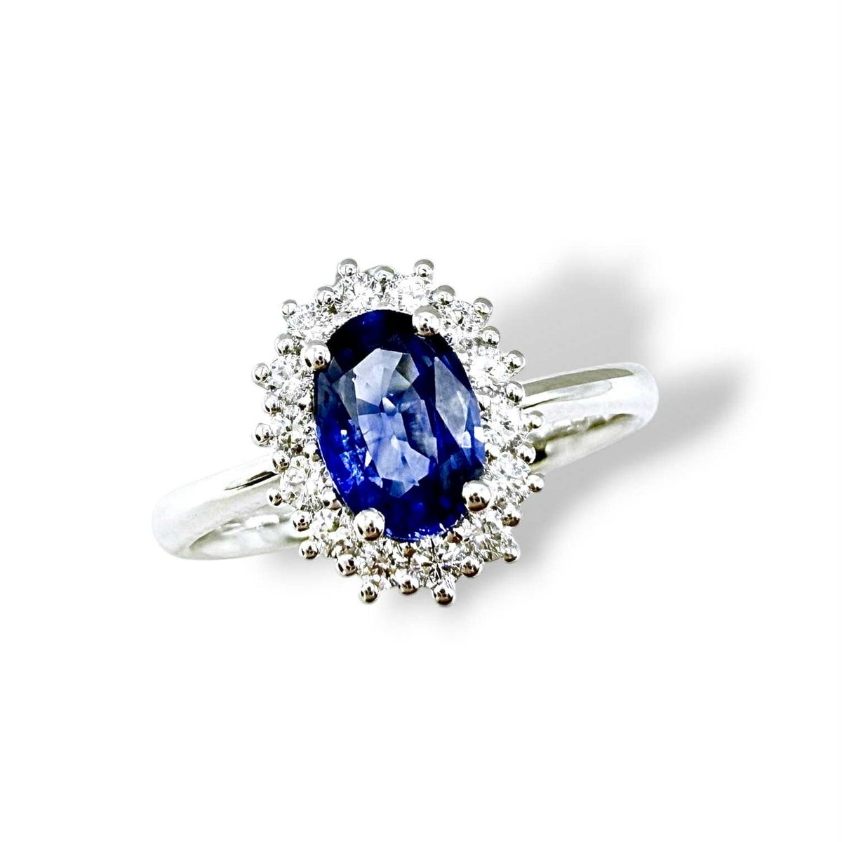 Anello Donna Crivelli con Zaffiro 0,92 e Diamanti