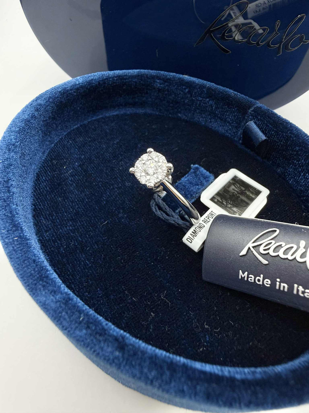 Anello Donna solitario Recarlo Nodo D'amore con Diamanti Ct. 0.30
