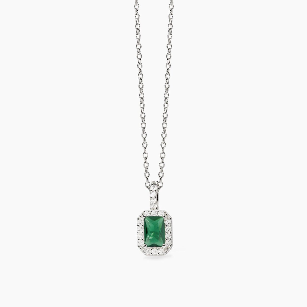 Collana Collana Donna Mabina in Agento con Zirconi